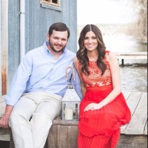 Red Anthropologie embroidered maxi dress